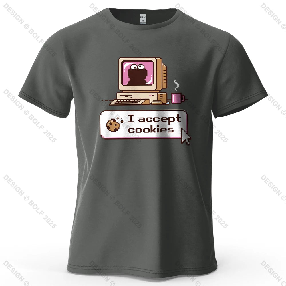 I Accept Cookies – Oversized Unisex Cotton T-Shirt