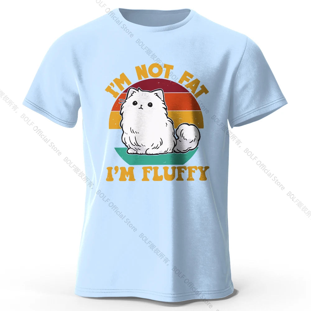 I’m Not Fat, I’m Fluffy – Oversized Cotton Graphic Tee