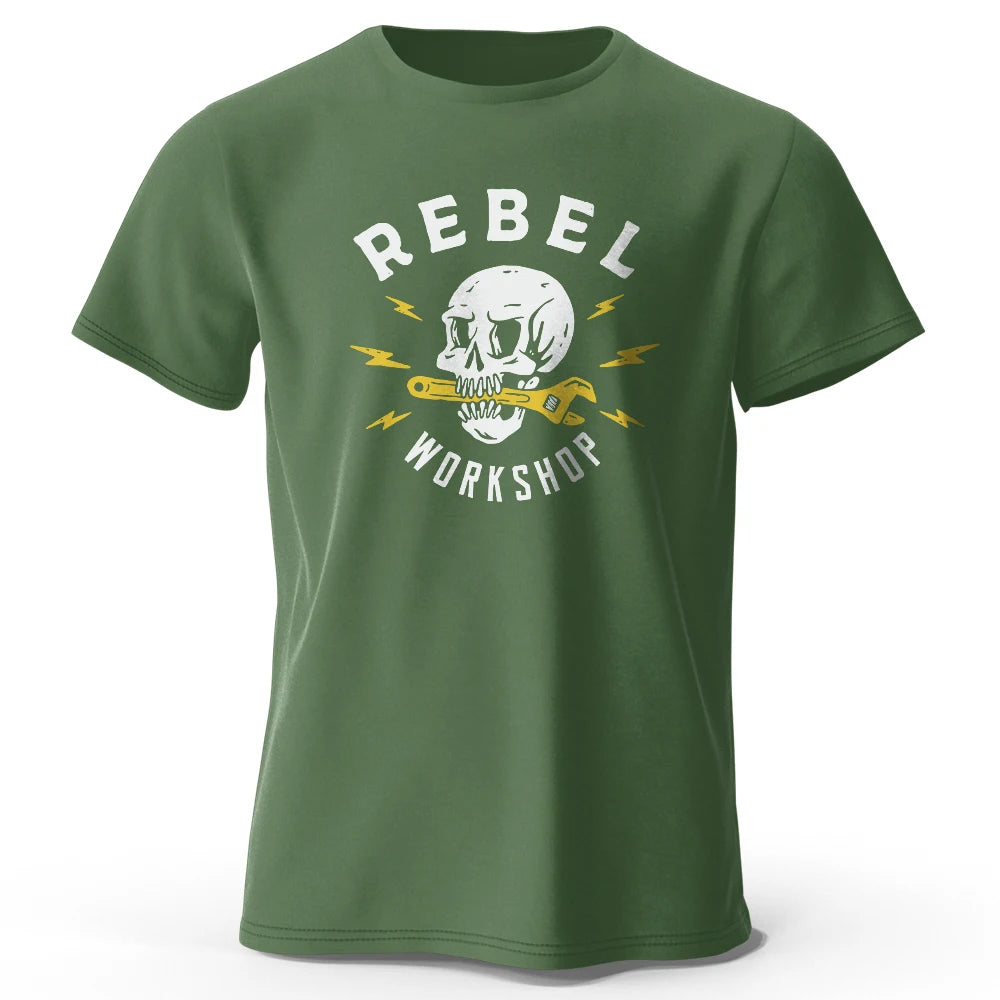 Rebel Workshop Print, Men's Novel Graphic Design T-shirt