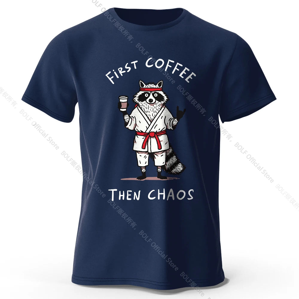 First Coffee – Oversized Unisex Cotton T-Shirt