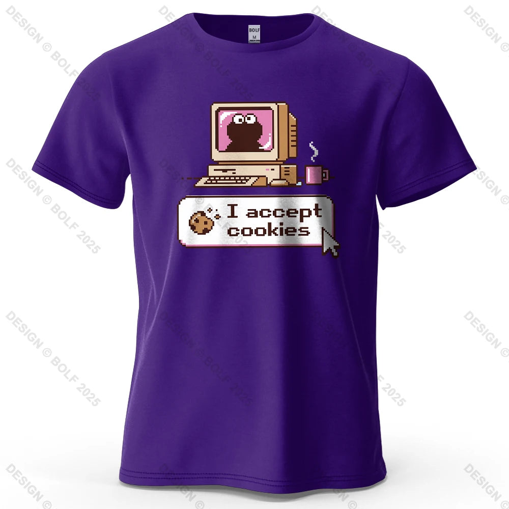 I Accept Cookies – Oversized Unisex Cotton T-Shirt