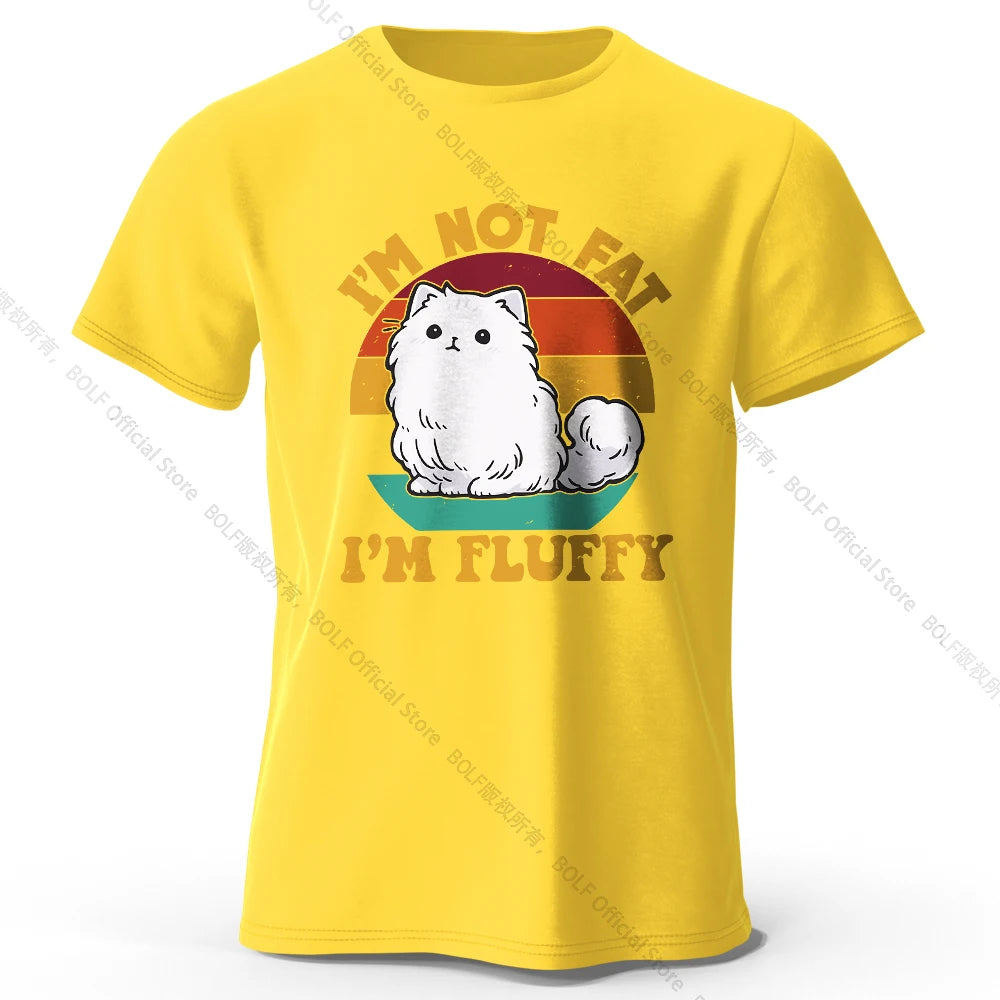 I’m Not Fat, I’m Fluffy – Oversized Cotton Graphic Tee