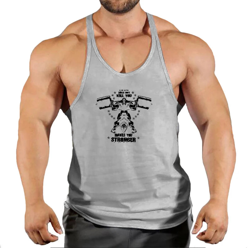 The Strong Survive Men's Gym Stringer Tank - Bodybuilding