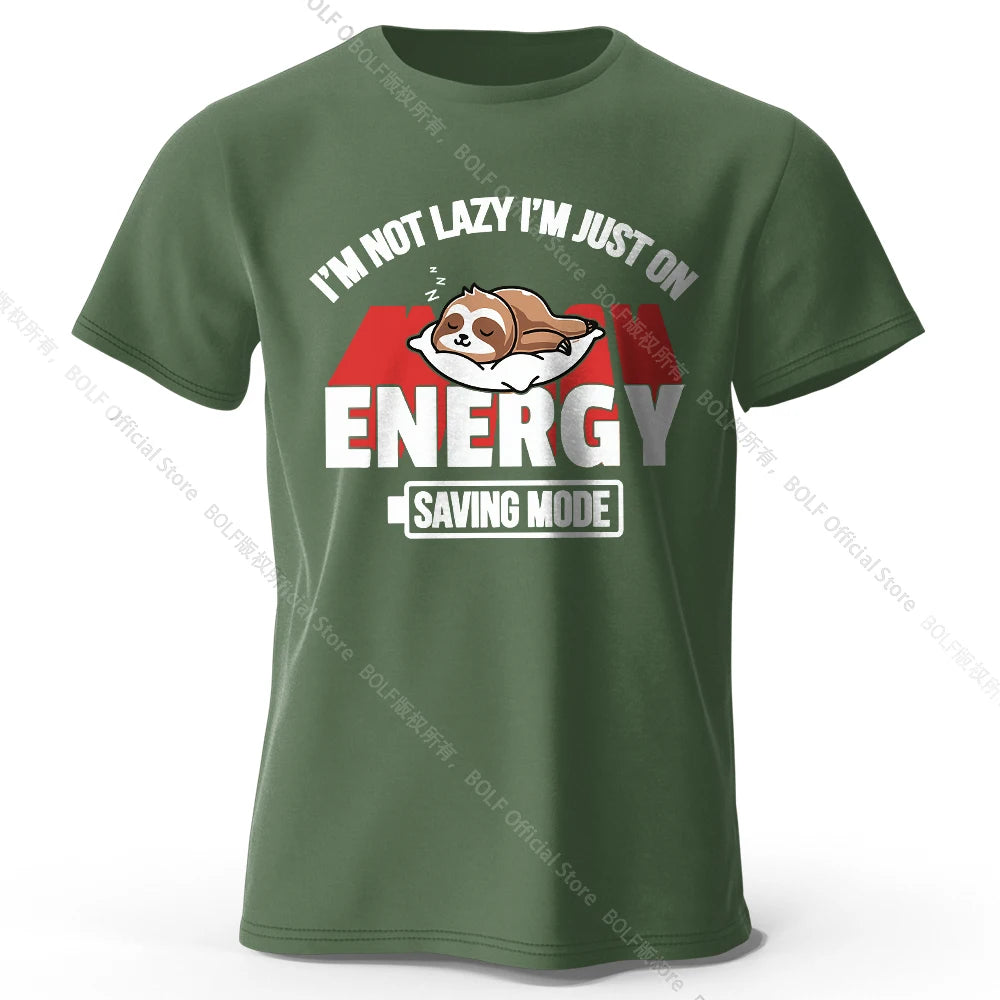 Saving Mode – Oversized Unisex Cotton T-Shirt