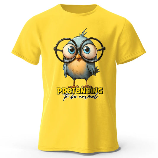 Whimsical Cartoon Bird – 100% Cotton Unisex T-Shirt