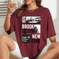 New York Brooklyn 1976 Printing Women T-Shirt Creativity Casual Tee Shirts Street Hip Hop Short Sleeve Basic All-Match Tshirts