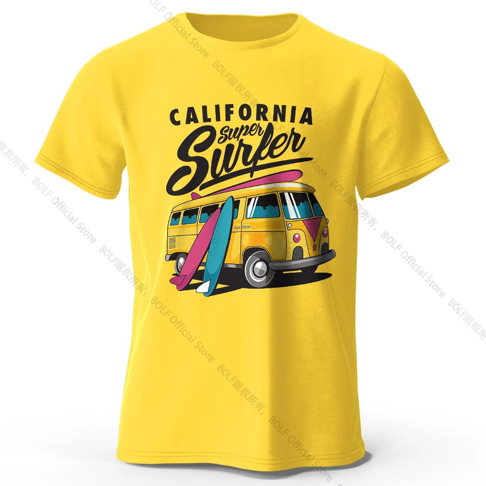 Surfer Sunrise Silhouette 100% Cotton T-Shirt