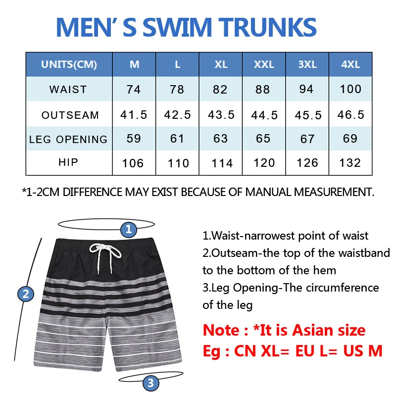 Coconut Tree  Mens Shorts Beach Quick Dry Printing Swimsuit Mesh Liner