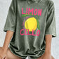 Limon Cello La Dolce Vita Prints Washed T-Shirt Women Cotton Oversize