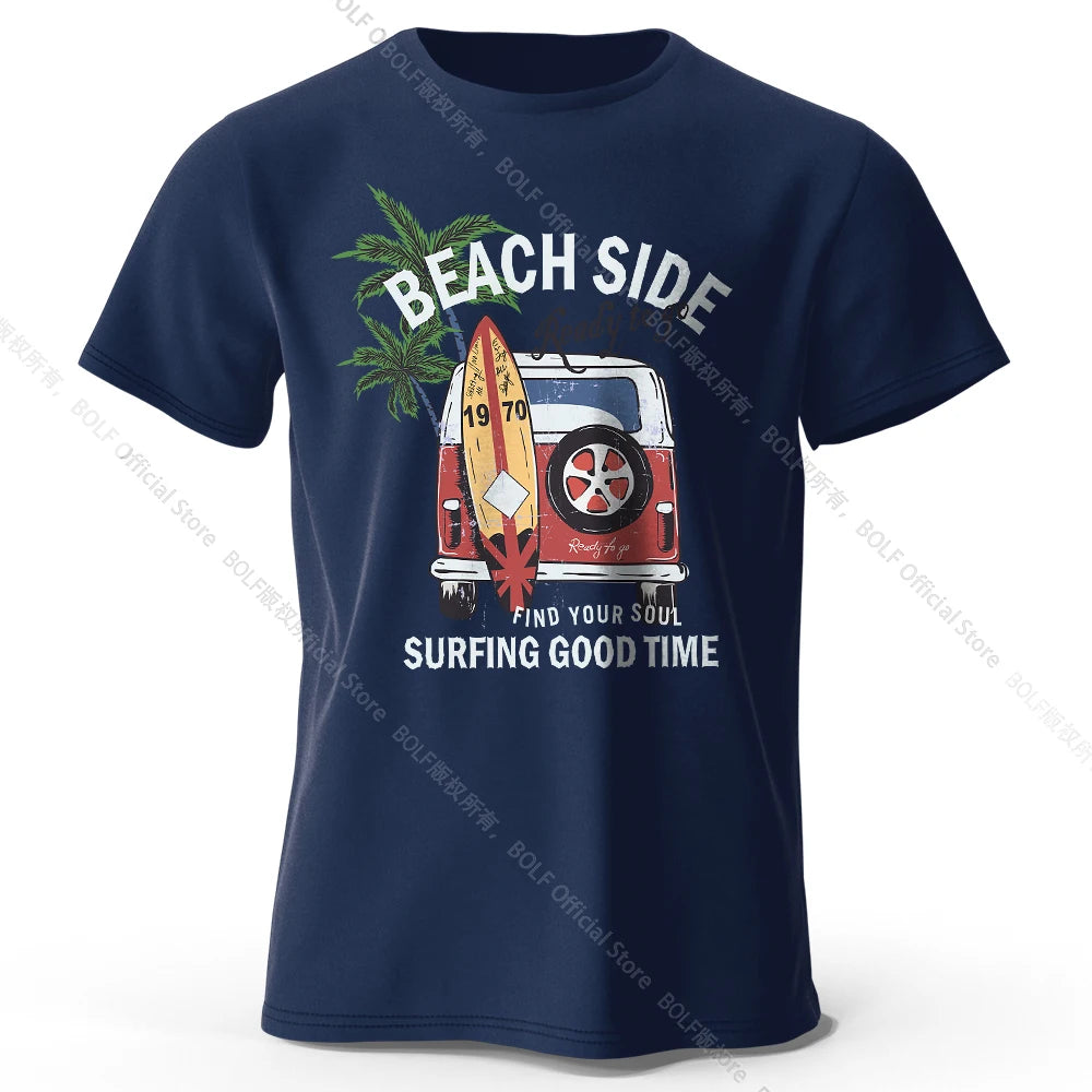 Vintage Surf Badge – 100% Cotton Unisex T-Shirt