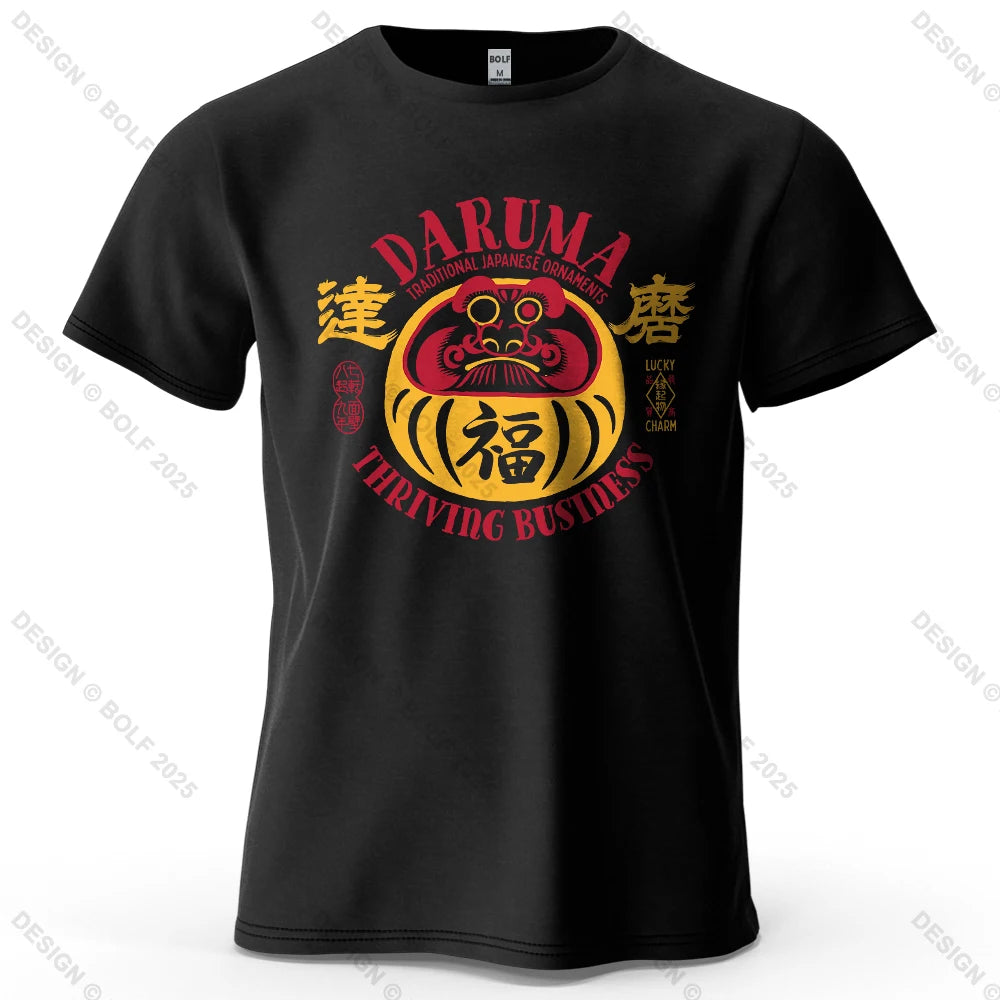 Daruma Traditional Decor Oversized Graphic T-Shirt