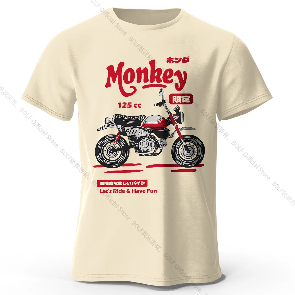 Vintage Motorcycle Sketch – 100% Cotton Unisex T-Shirt