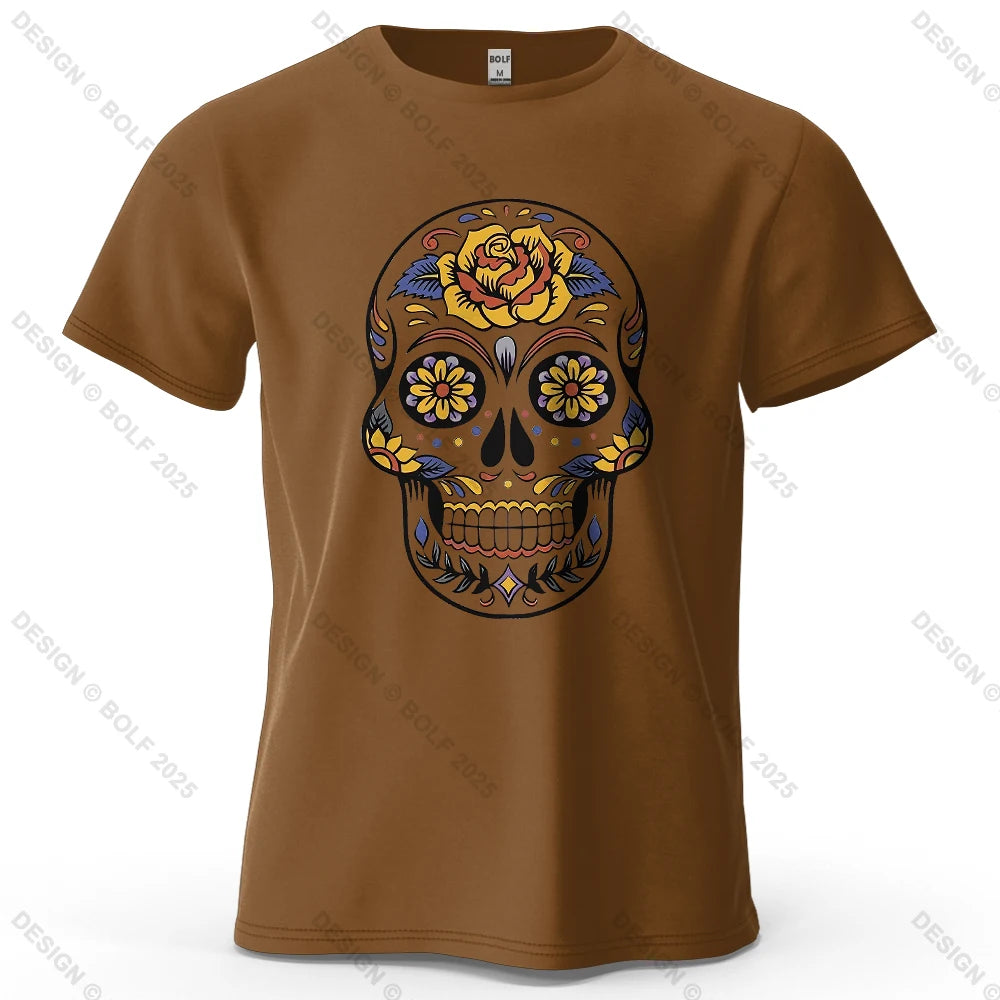 Mexican Sugar Skull Oversized Graphic T-Shirt
