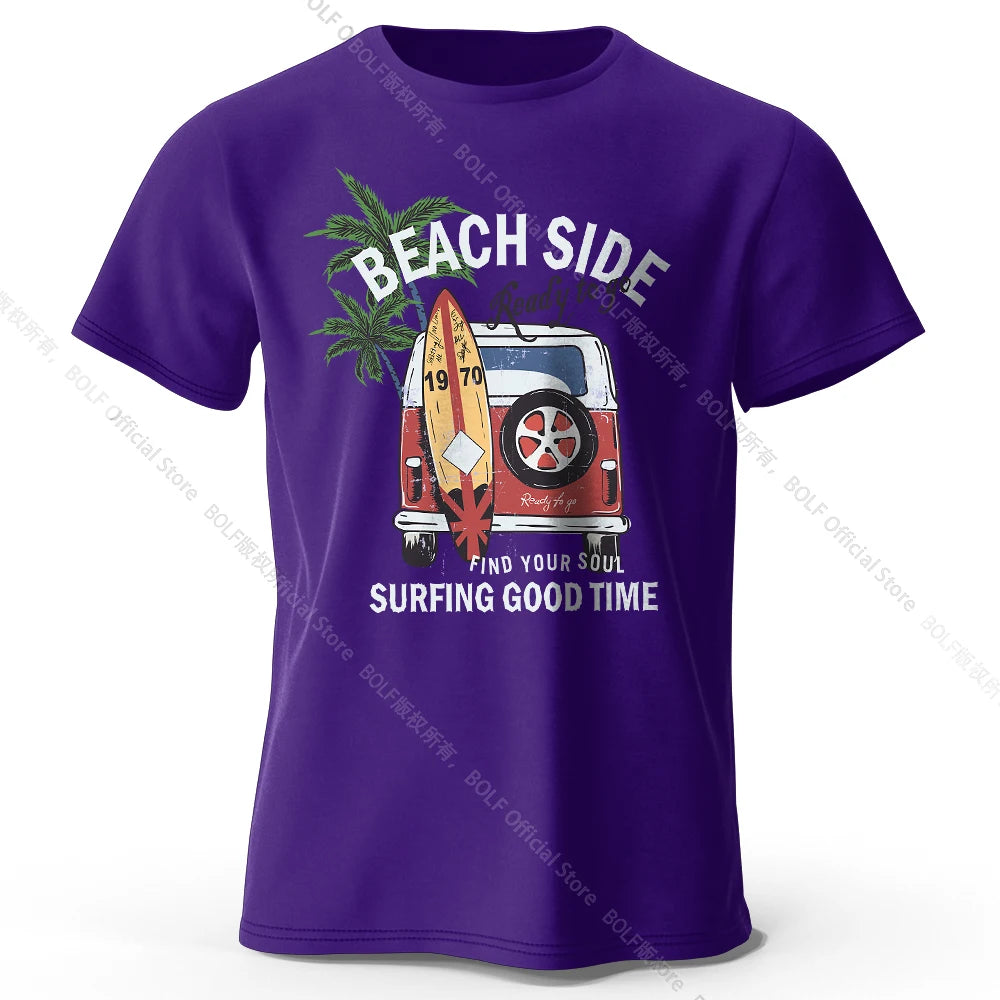 Vintage Surf Badge – 100% Cotton Unisex T-Shirt