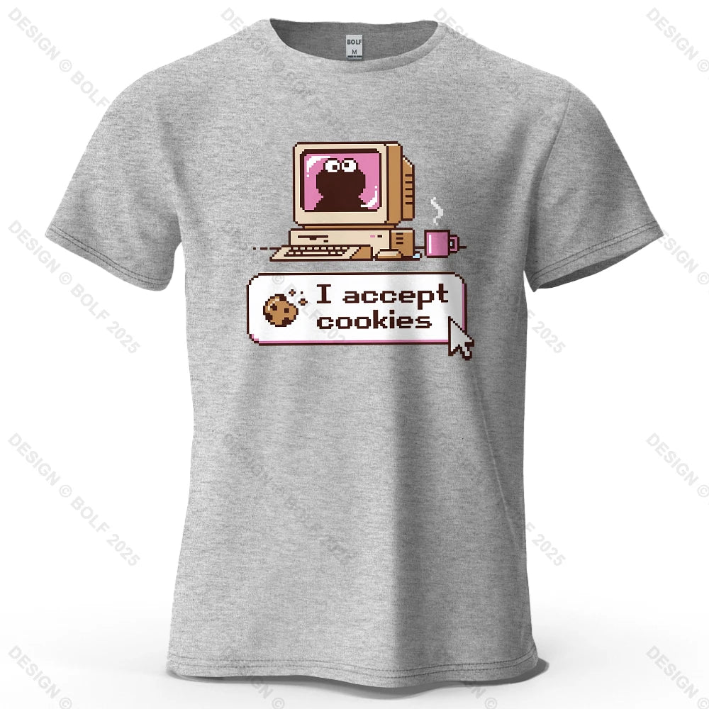 I Accept Cookies – Oversized Unisex Cotton T-Shirt