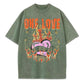 One Love Printing Washed T-Shirt Womens Hip Hop Cotton T Shirts Crewneck Oversized Acid Wash Tops Summer Casual Womans Clothes