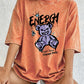 Energy Cute Bear Cotton Washed T-Shirt Womens