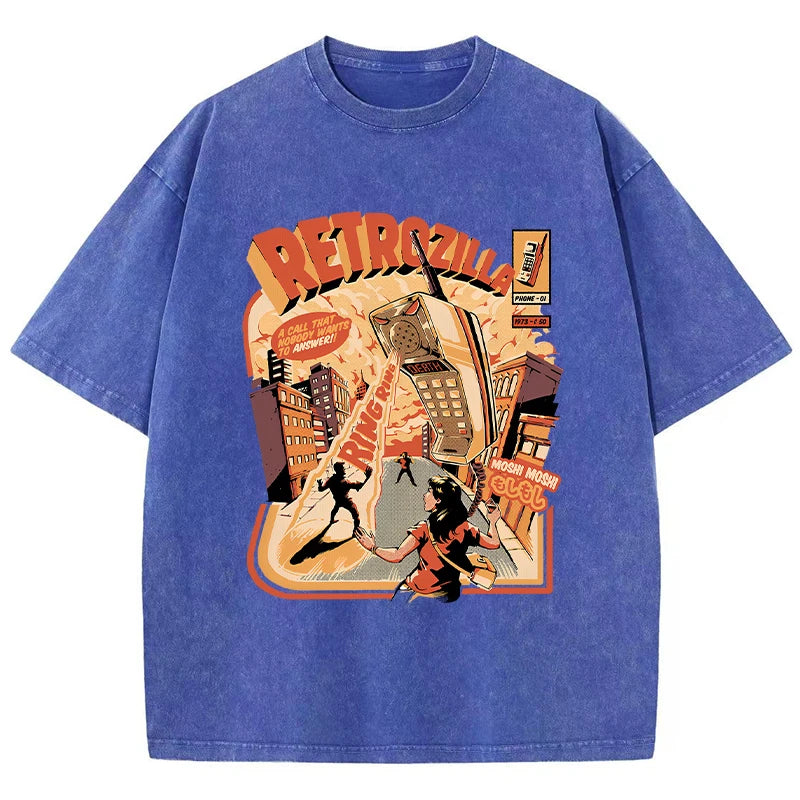 Funny Comic Printing Female Wash T Shirts Hip Hop Breathable T-Shirt Street Summer Clothes Casual Fashion Distress Tshirts Women