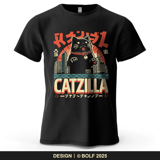 Catzilla – Oversized Unisex Cotton T-Shirt