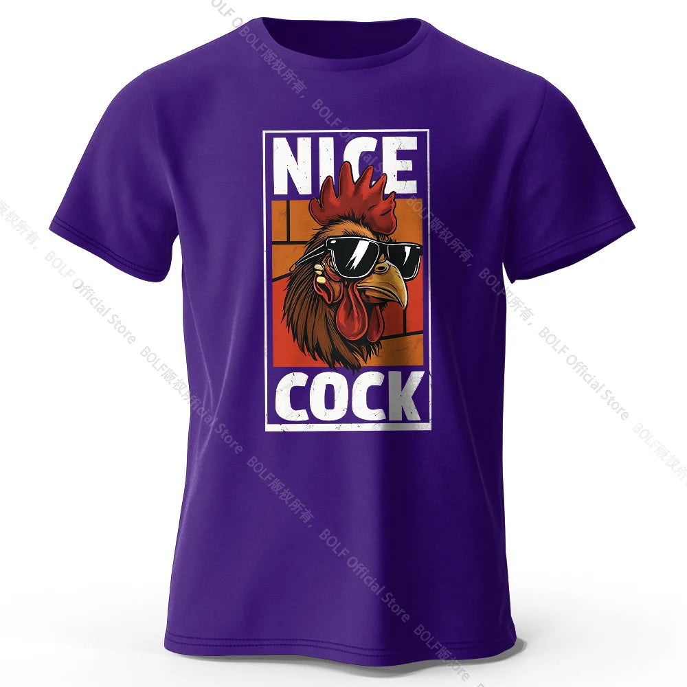 Nice Rooster – Oversized Unisex Cotton T-Shirt