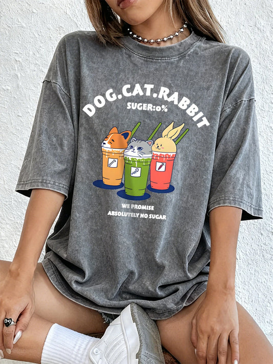 Dog Cat Rabbits Drinks Cotton Washed