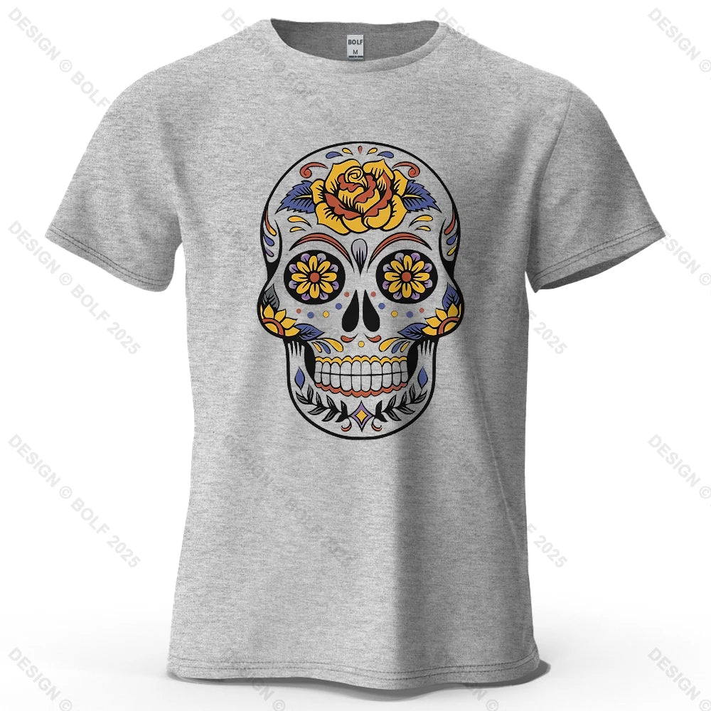 Mexican Sugar Skull Oversized Graphic T-Shirt