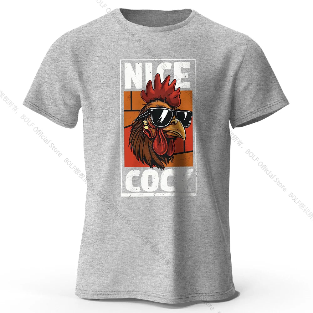 Nice Rooster – Oversized Unisex Cotton T-Shirt