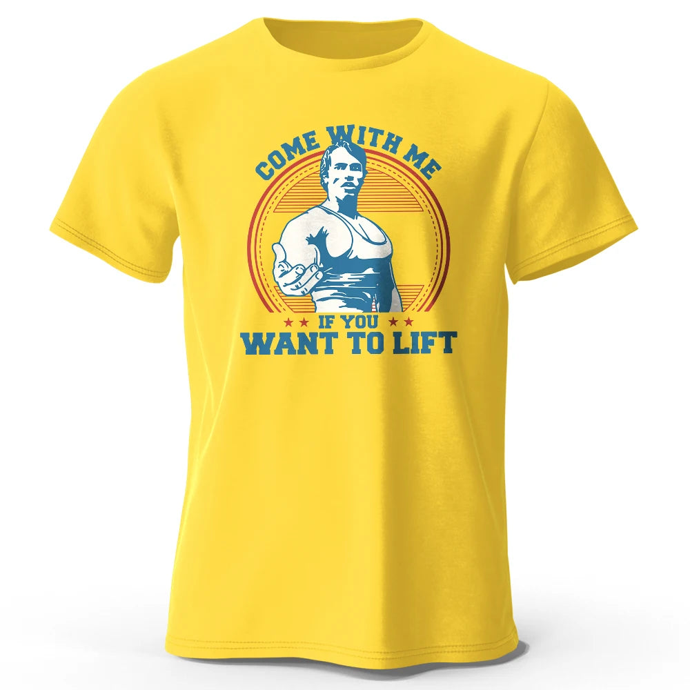 Come With Me If You Want To Lift – Oversized Unisex Cotton T-Shirt