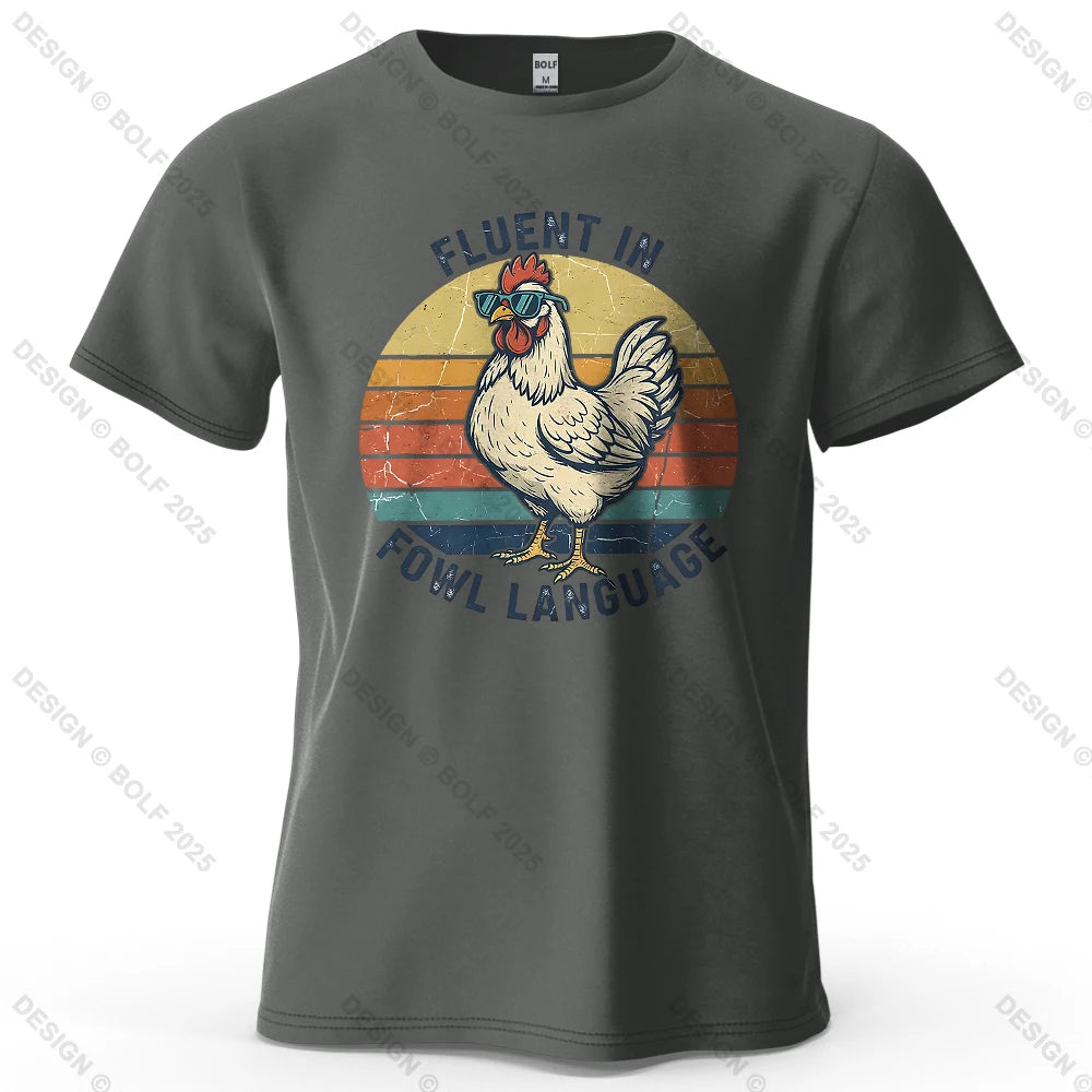 Cool Chicken Oversized Funny Graphic T-Shirt