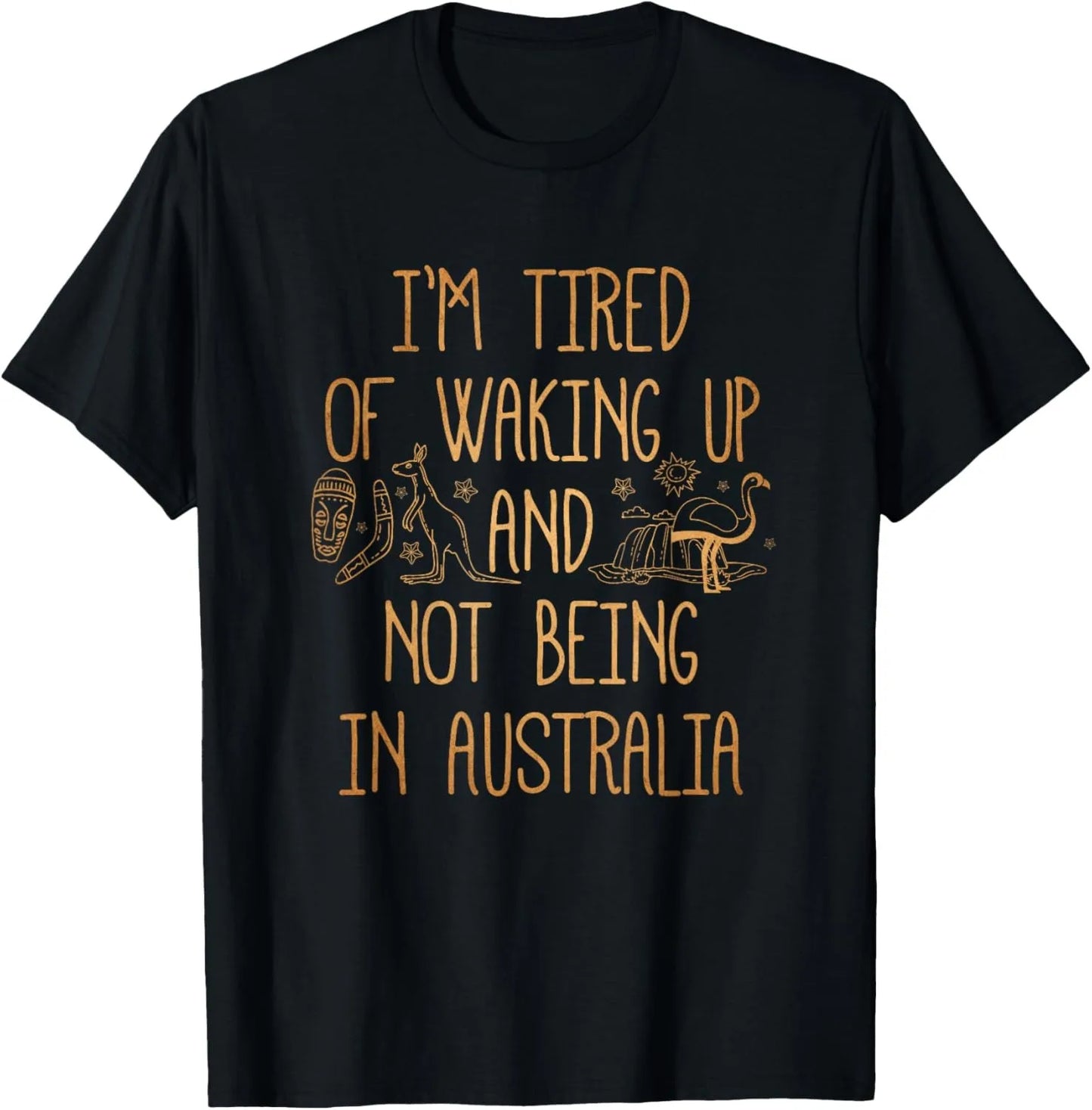 Australia Day Map T-Shirt - Kangaroo Koala Boomerang