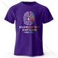 Funny Brain Power Printed 100% Cotton T-Shirt