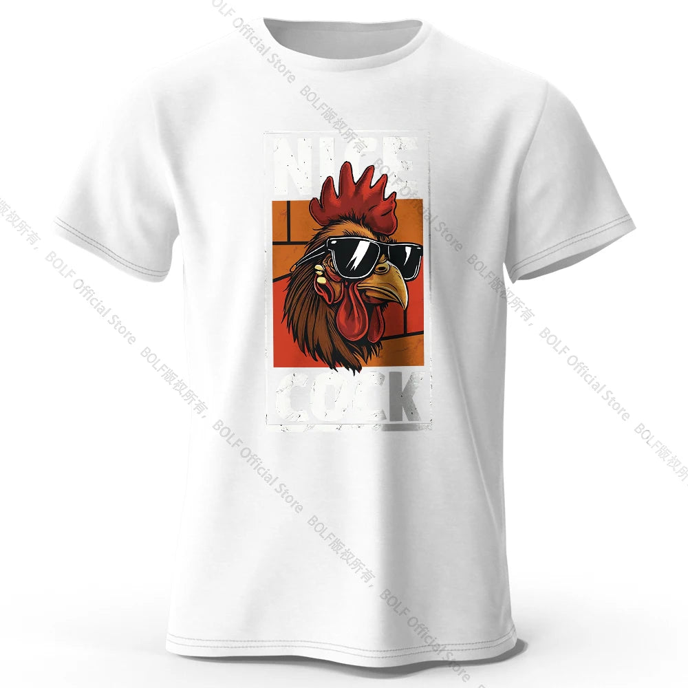 Nice Rooster – Oversized Unisex Cotton T-Shirt