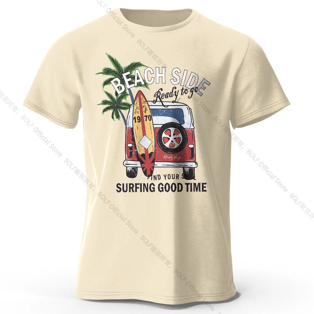 Vintage Surf Badge – 100% Cotton Unisex T-Shirt