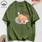 100% Cotton Womens T-Shirts Summer Fun Cat I'M Ok Printing T Shirt Comfortable Soft O-Neck Tops Holiday Casual Womans Clothes