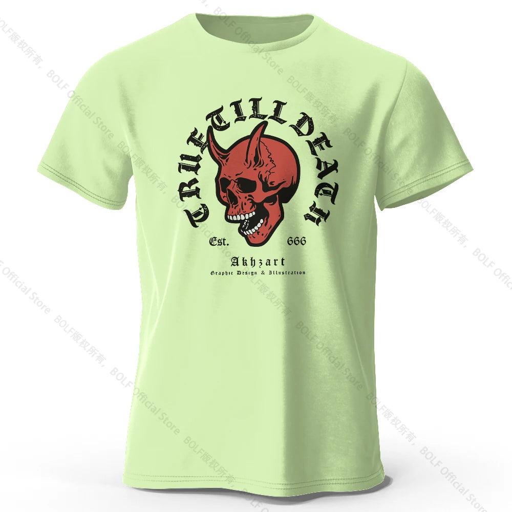 Gothic Skeleton Cotton T-Shirt