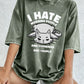 I Hate Morning People Women's Cotton Washed T-Shirt