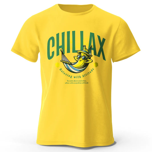 Chiliax banana Printed T-Shirt 100% Cotton Oversized Funny Graphic Tees for Men Women Summer Tops
