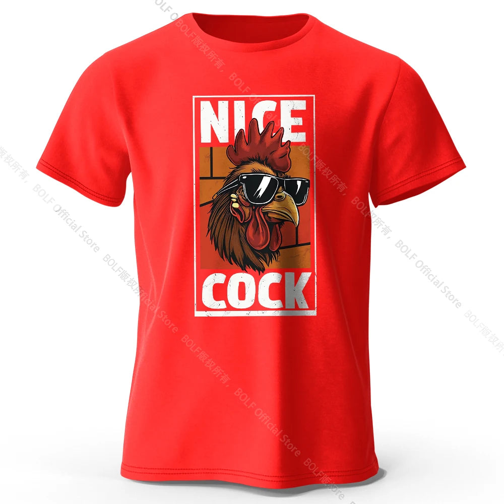 Nice Rooster – Oversized Unisex Cotton T-Shirt