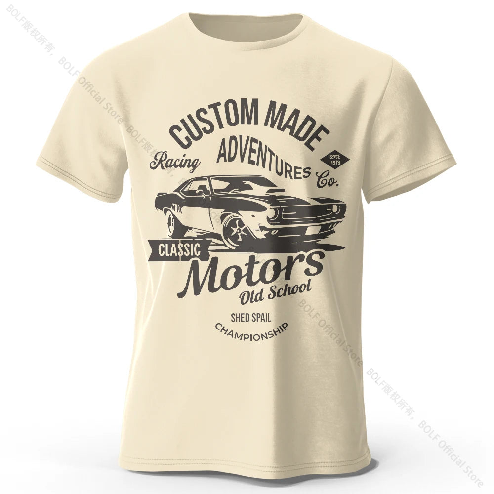 Motors Print – Oversized Unisex Cotton T-Shirt