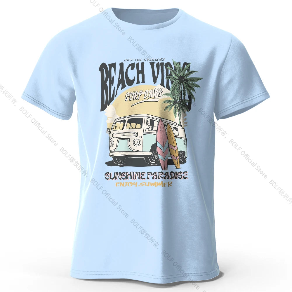 Vintage Vacation Badge – 100% Cotton Unisex T-Shirt