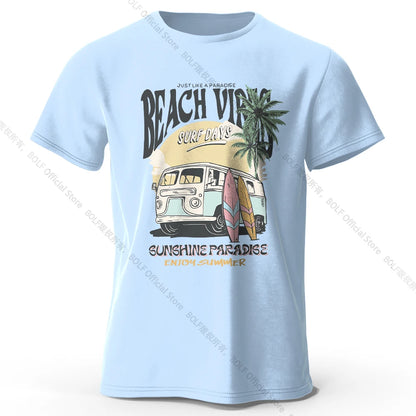 Vintage Vacation Badge – 100% Cotton Unisex T-Shirt