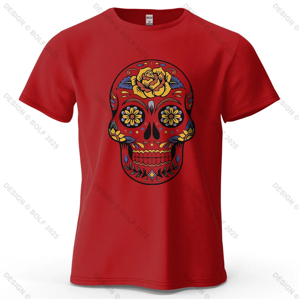 Mexican Sugar Skull Oversized Graphic T-Shirt
