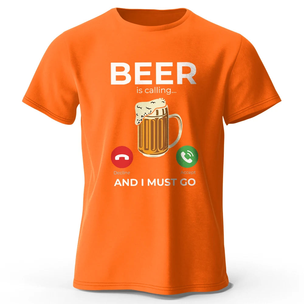 Beer Is Calling – Oversized Unisex Cotton T-Shirt