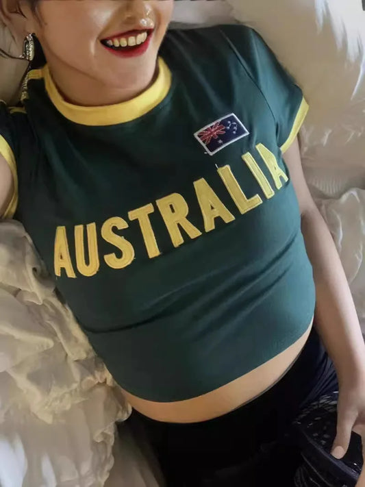 Australia Day Crop Top - Women's Polyester