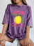 Limon Cello La Dolce Vita Prints Washed T-Shirt Women Cotton Oversize