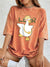 A Cute Duck Carrying A Small Bag Cotton Washed T-Shirts Womens