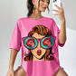 Cartoon Pattern Printed Cotton Women T-Shirts Casual O-Neck Breathable Soft Short Sleeve Tops Loose Comfortable Street Clothes