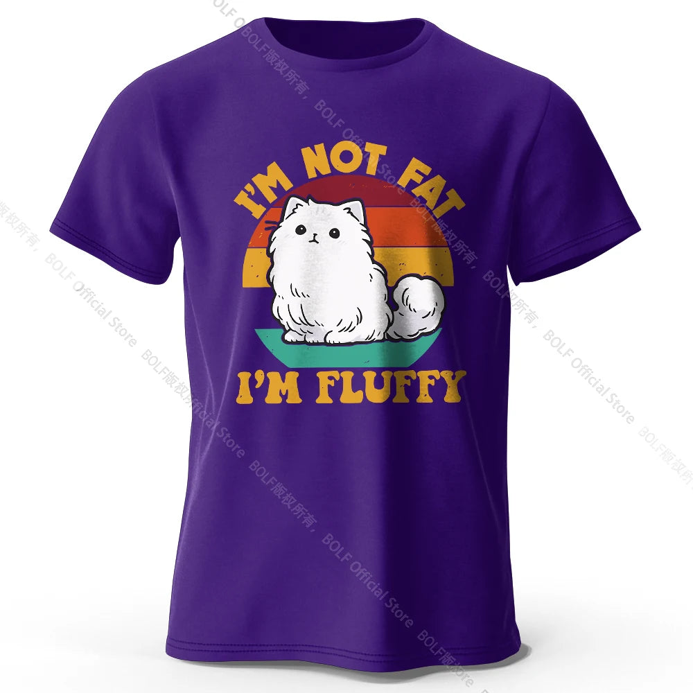 I’m Not Fat, I’m Fluffy – Oversized Cotton Graphic Tee