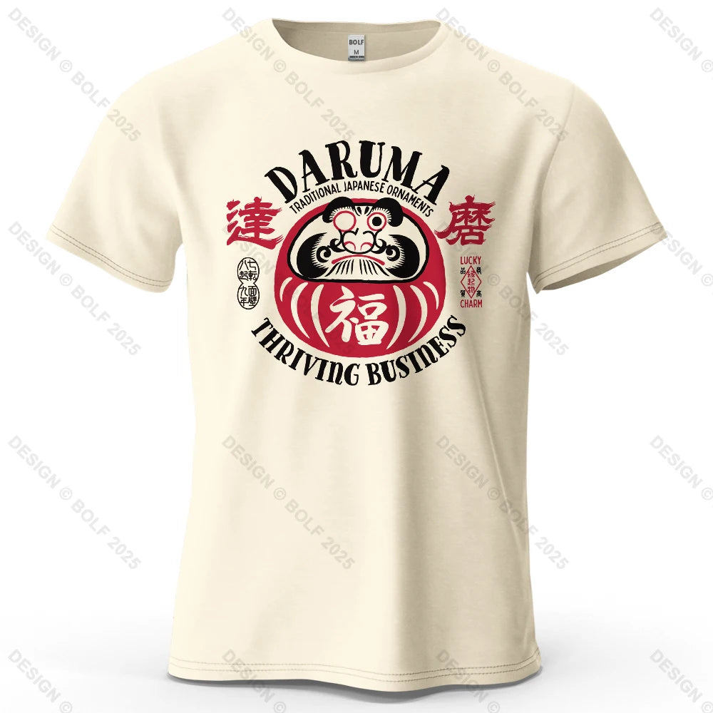 Daruma Traditional Decor Oversized Graphic T-Shirt