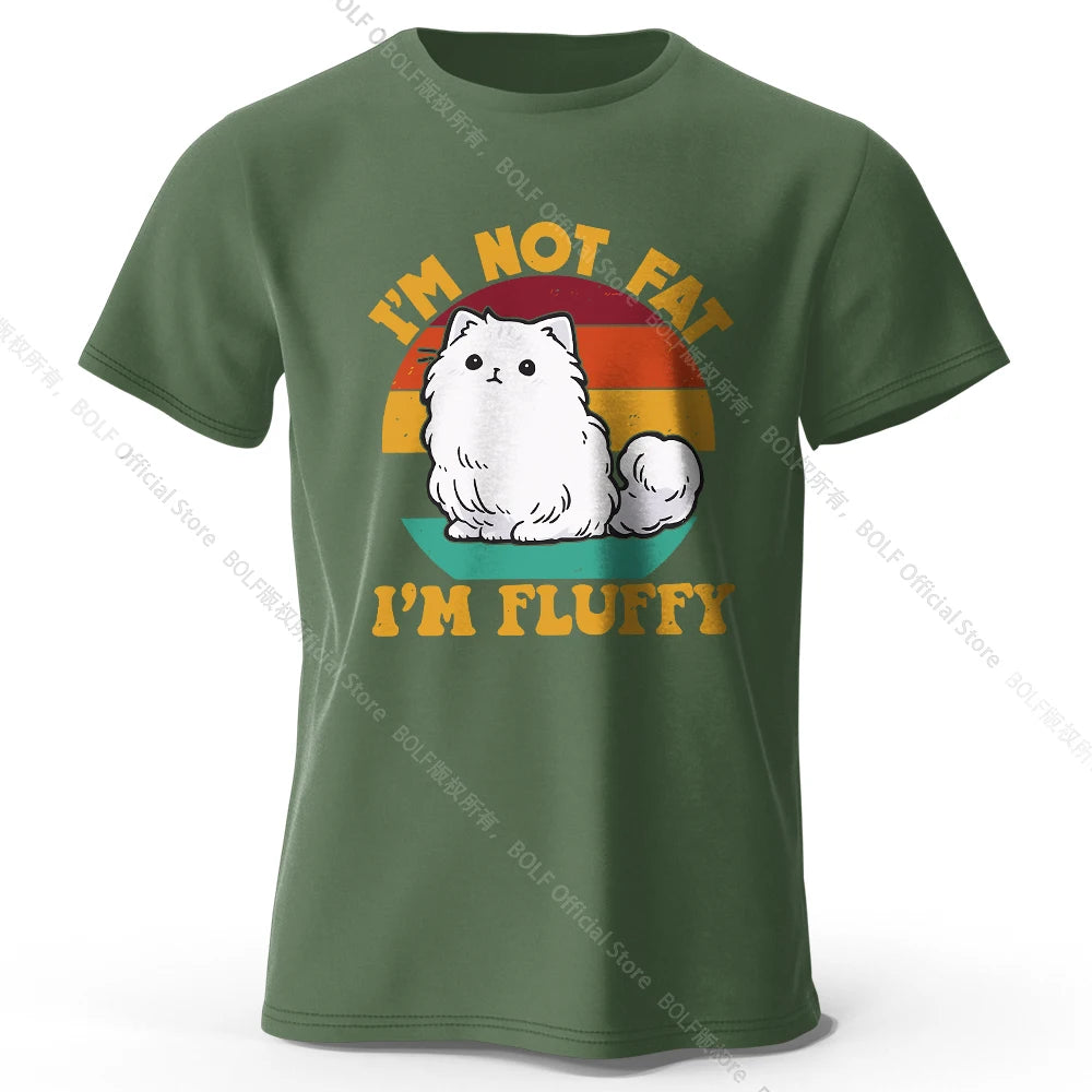 I’m Not Fat, I’m Fluffy – Oversized Cotton Graphic Tee